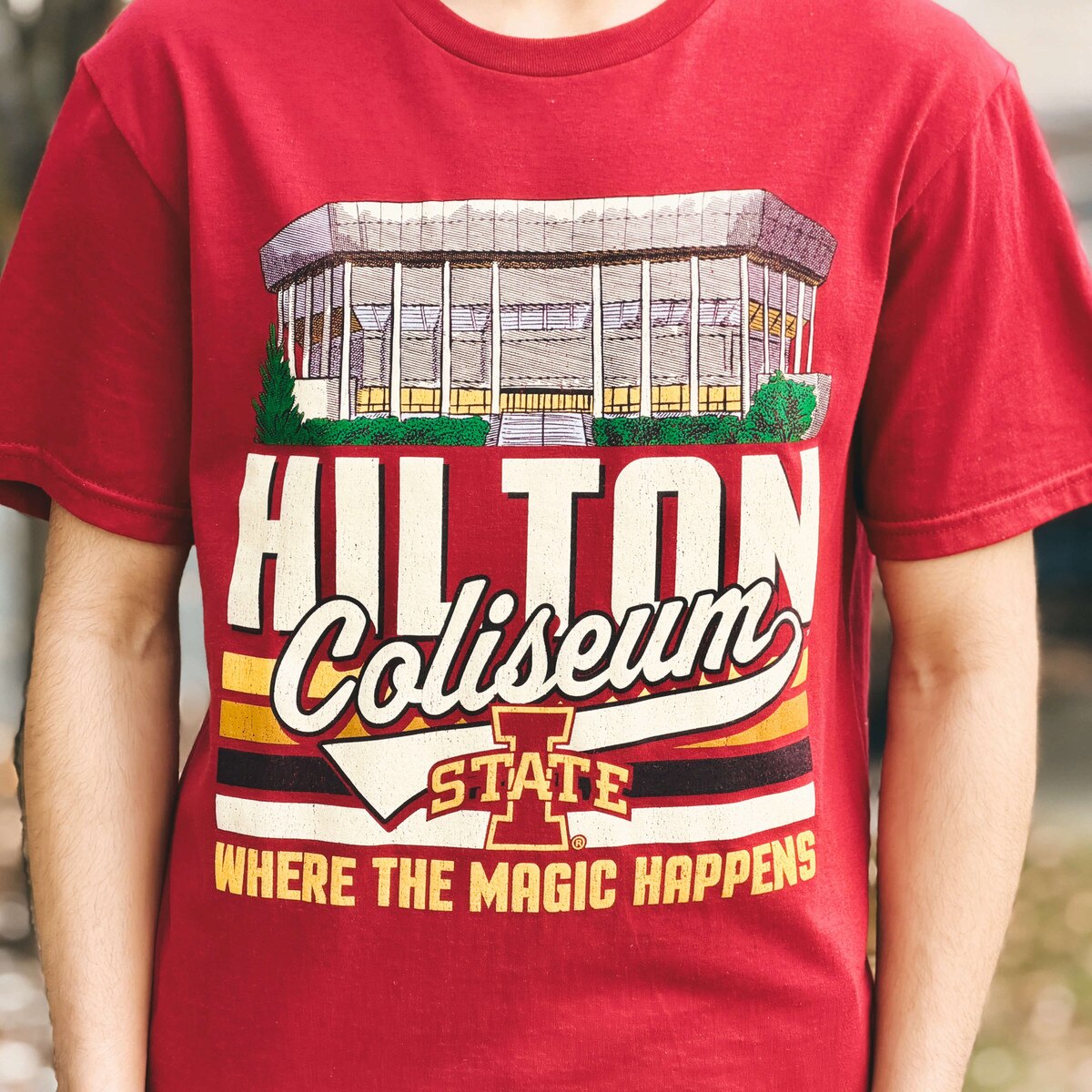 College House Cardinal I-State Hilton Coliseum T-Shirt